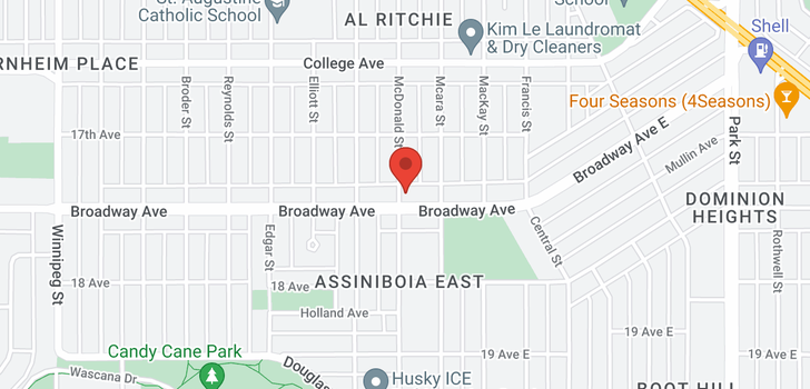 map of 136 Broadway AVE